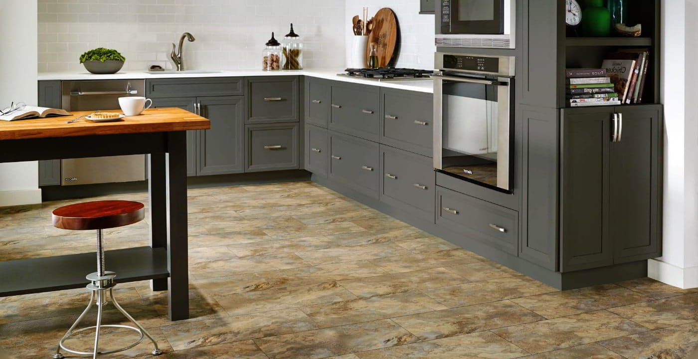 luxury vinyl tile kitchen flooring