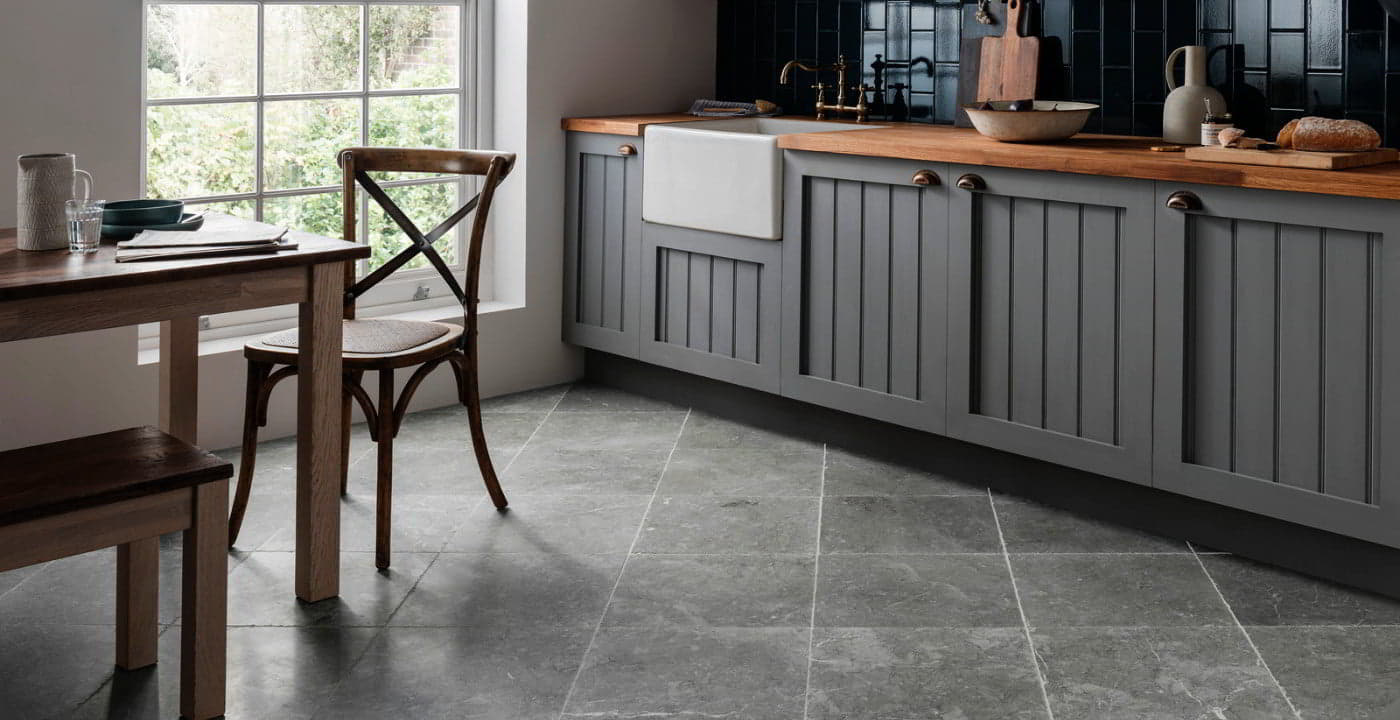 natural stone tile kitchen flooring