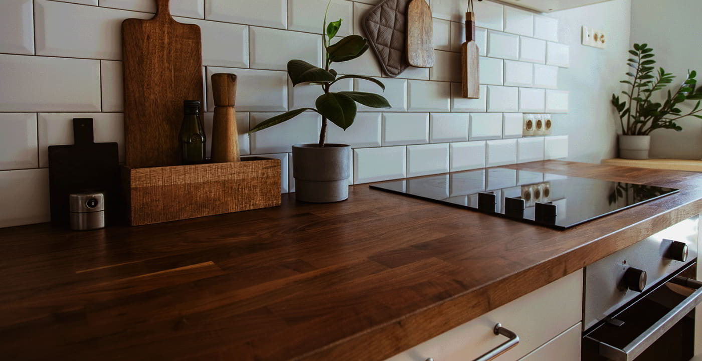 wood kitchen worktop