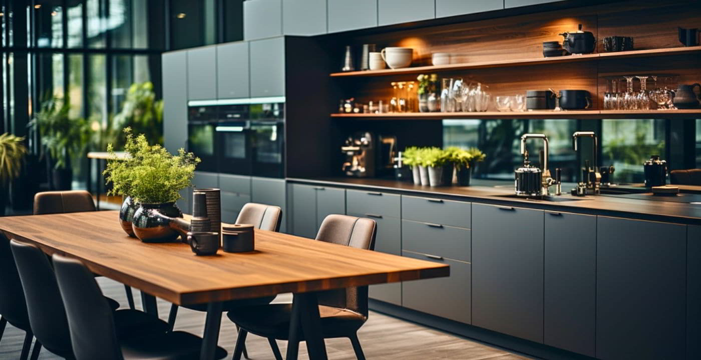 an elegant but minimalistic kitchen